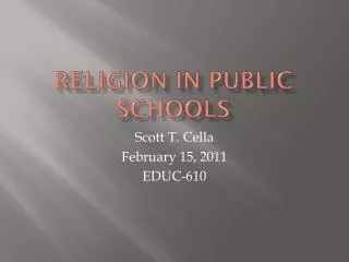 Religion in Public Schools