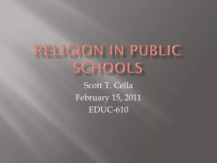 religion in public schools