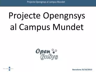 projecte opengnsys al campus mundet