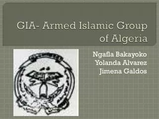 GIA- Armed Islamic Group of Algeria