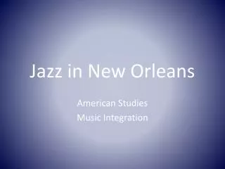 Jazz in New Orleans