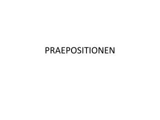 praepositionen