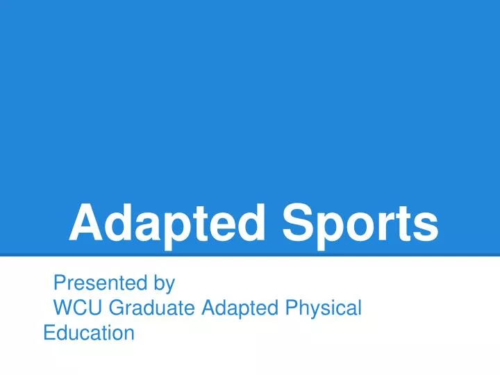 adapted sports