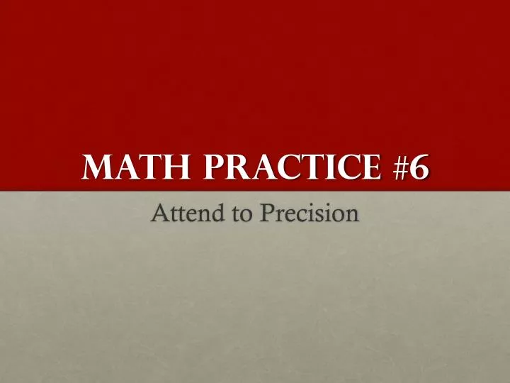 math practice 6