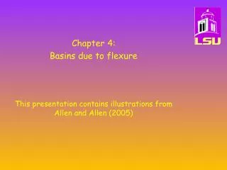 Chapter 4: Basins due to flexure