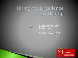 Hiring for Excellence Workshop