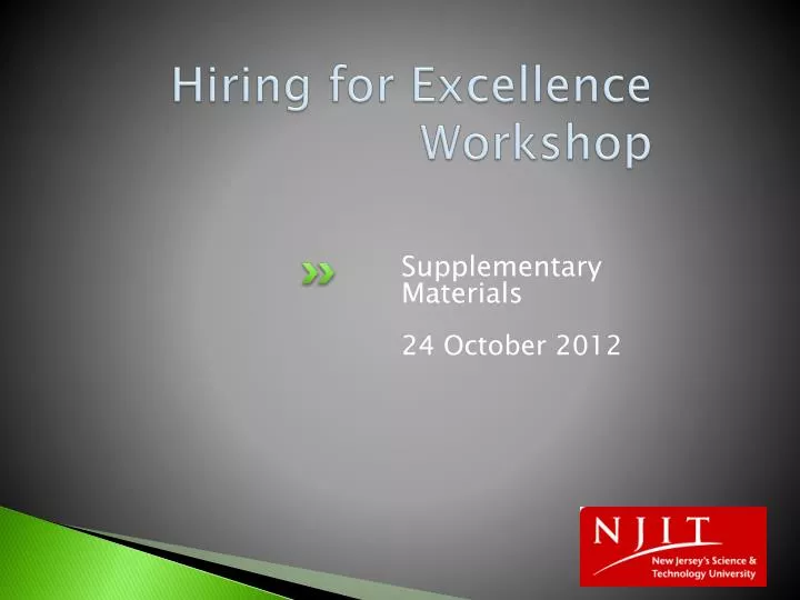 hiring for excellence workshop