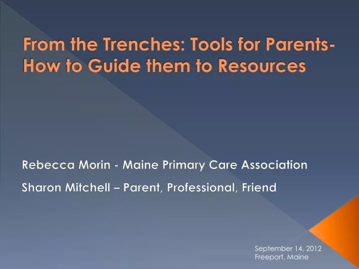 from the trenches tools for parents how to guide them to resources