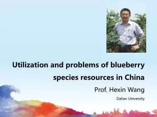Utilization and problems of blueberry species resources in China