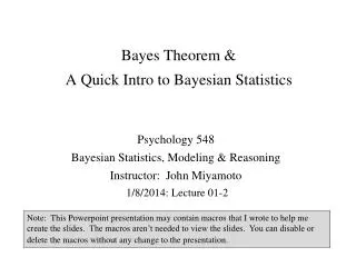 Bayes Theorem &amp; A Quick Intro to Bayesian Statistics