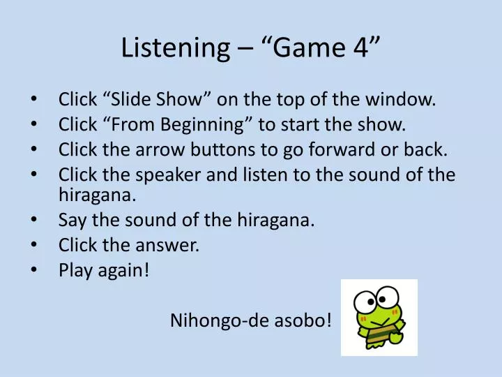 listening game 4