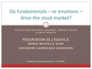 do fundamentals or emotions drive the stock market