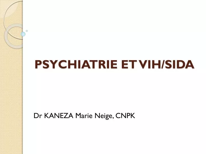 psychiatrie et vih sida