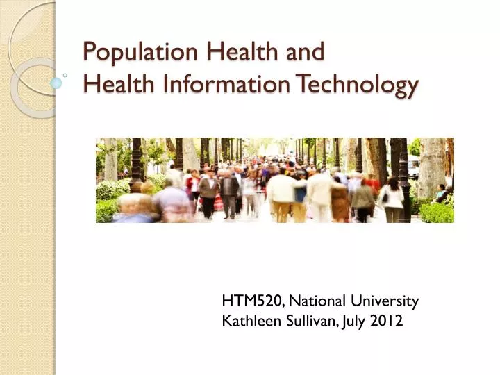 population health and health information technology