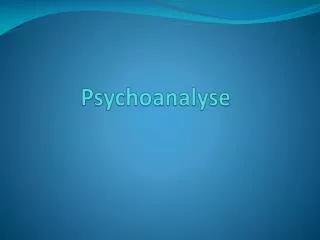 psychoanalyse