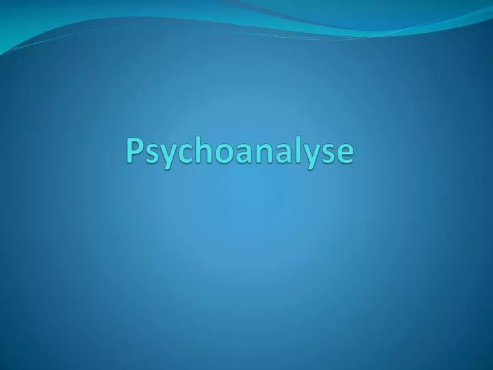 psychoanalyse