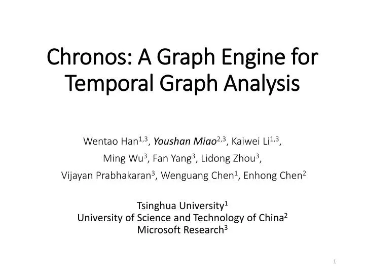 chronos a graph engine for temporal graph analysis