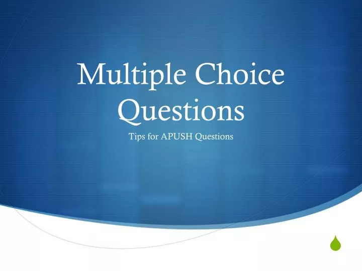 multiple choice questions