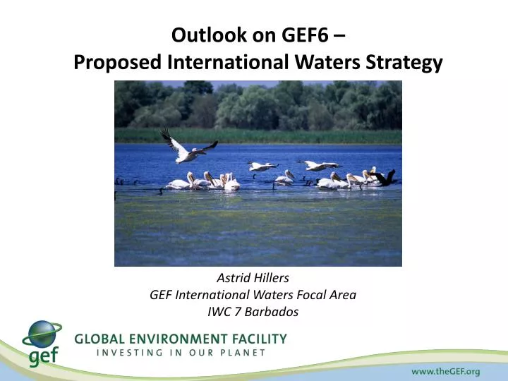 outlook on gef6 proposed international waters strategy