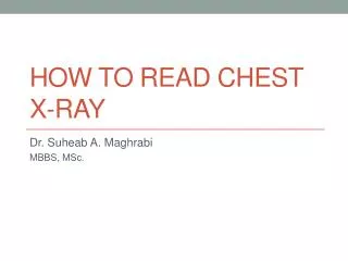 How to read chest x-ray
