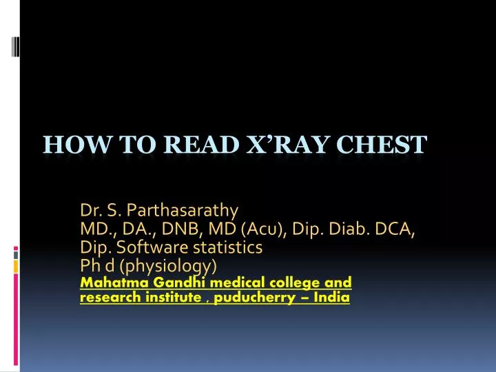 how to read x ray chest