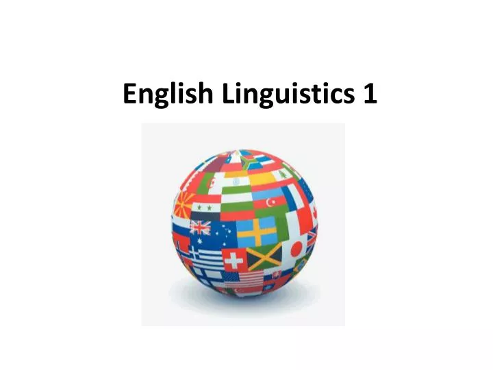 english linguistics 1