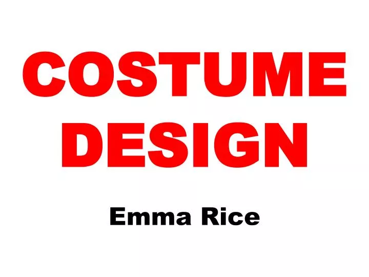 costume design