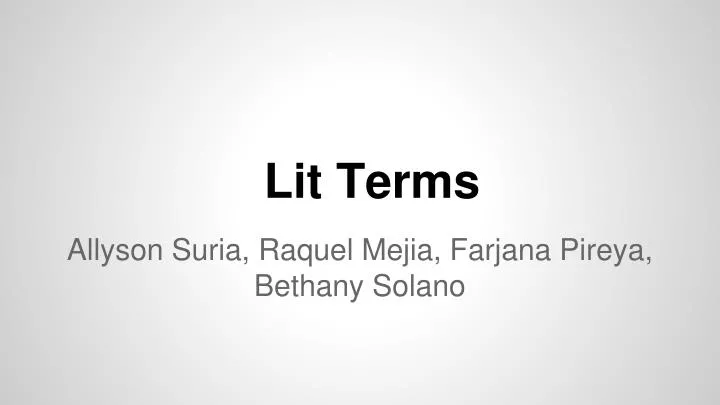 lit terms