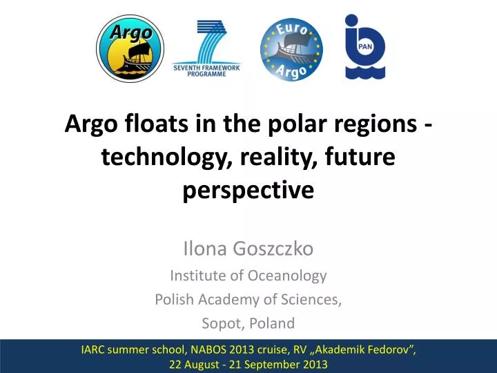 argo floats in the polar regions technology reality future perspective