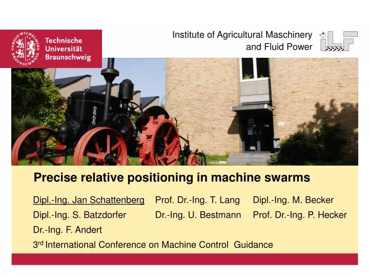 precise relative positioning in machine swarms