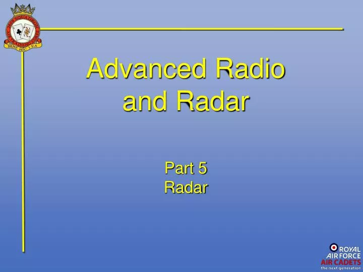 advanced radio and radar