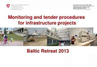 Monitoring and tender procedures for infrastructure projects