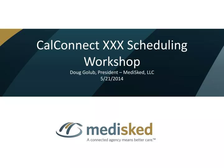 calconnect xxx scheduling workshop