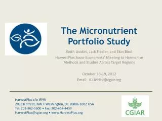 The Micronutrient Portfolio Study