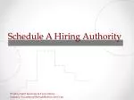 Schedule A Hiring Authority