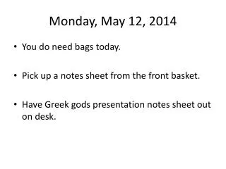 Monday, May 12, 2014