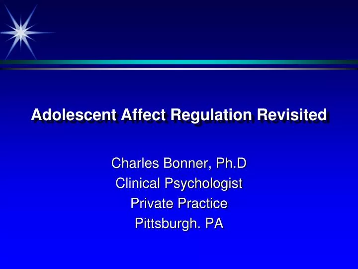 adolescent affect regulation revisited