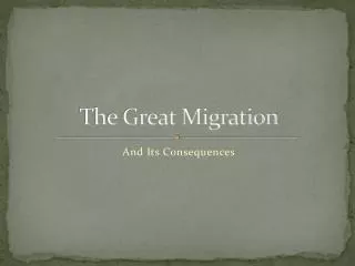 The Great Migration