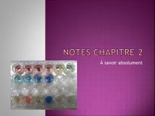 notes chapitre 2