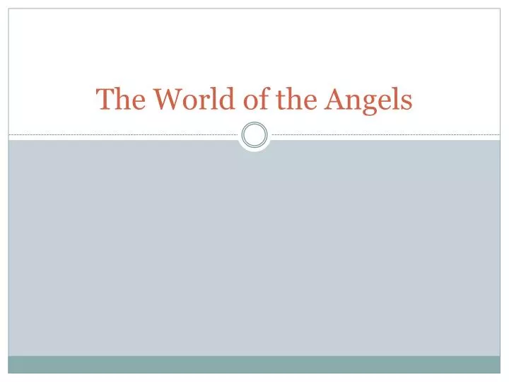 the world of the angels
