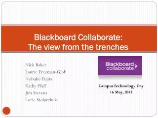 Blackboard Collaborate: The view from the trenches