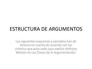 estructura de argumentos