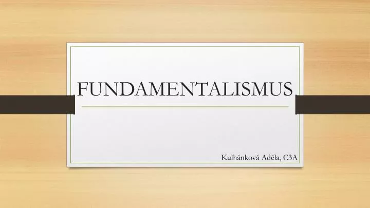 fundamentalismus