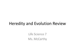 Heredity and Evolution Review