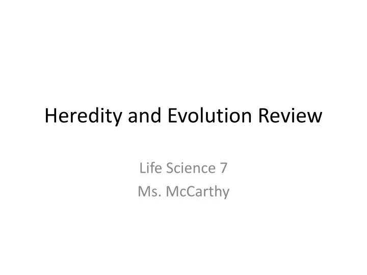 heredity and evolution review