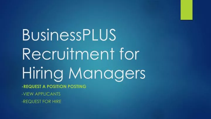 businessplus recruitment for hiring managers