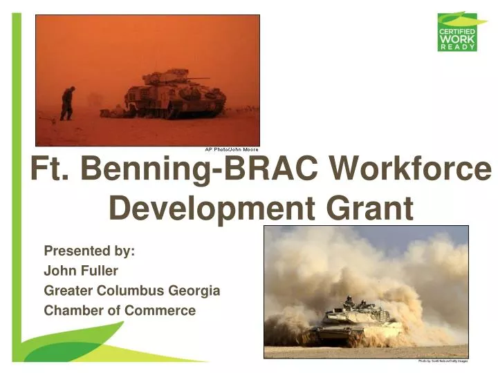 ft benning brac workforce development grant