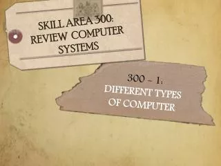 300 - 1: DIFFERENT TYPES O F COMPUTER