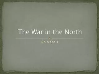 the war in the north