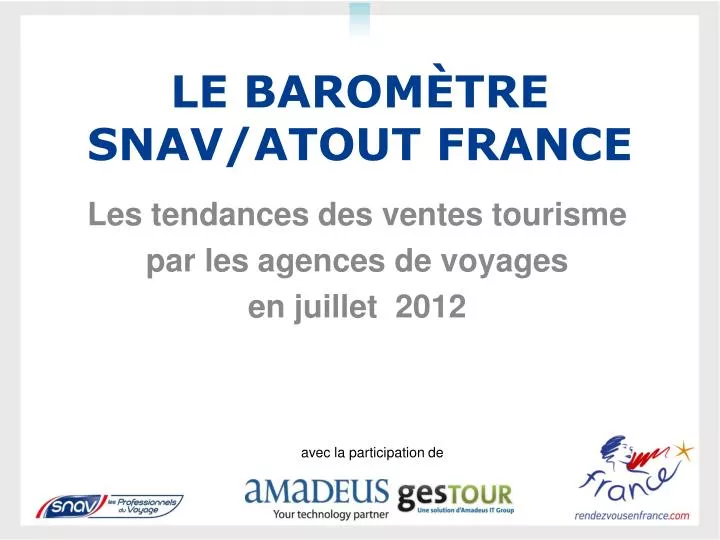 le barom tre snav atout france